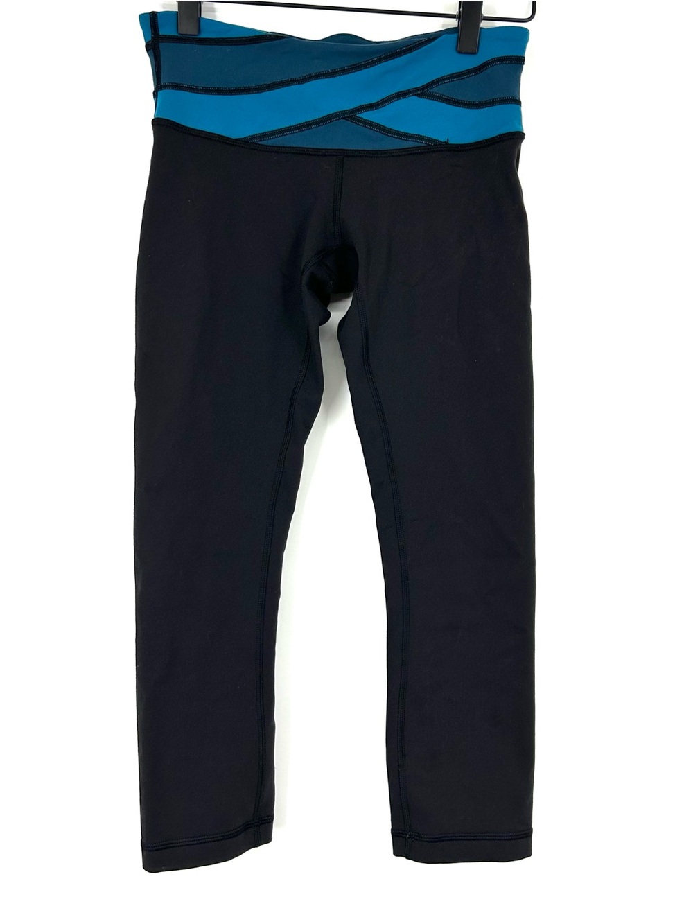 Lululemon Wunder Under Crop Leggings Tofino Teal Black